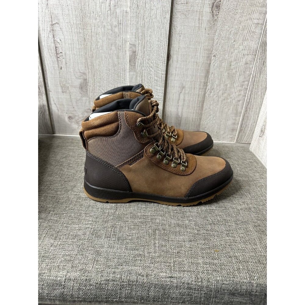 Sorel Ankeny II Hiker WP Mens Casual WP Insulated Boots Velvet Tan/Black Size 9 - Picture 2 of 9